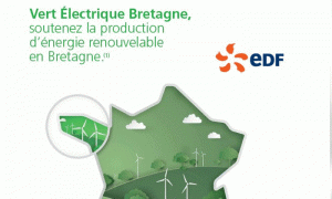 Avec son offre « Vert éléctrique Bretagne », EDF permet aux clients de soutenir la production d'électricité verte en Bretagne